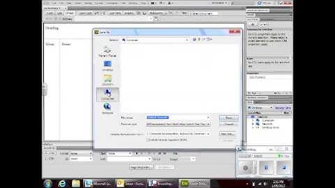 Create a Frameset Using Dreamweaver