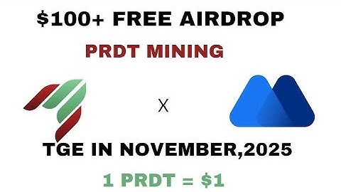 PRDT Mining Airdrop - Backend By Nibiru Chain - November TGE Confirm date !!