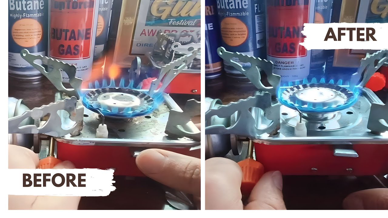 How to Clean Camping Stove Burner How to Fix Mini portable gas stove