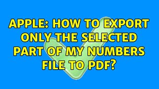 Apple: How to export only the selected part of my Numbers file to PDF?