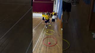 İki Farklı Renkteki Nesneyi İki El Kullanarak Çember İçerisine Düşür