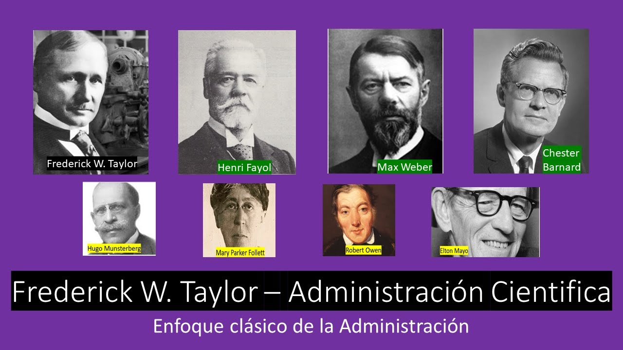 Frederick W Taylor Administracion Cientifica Enfoque clasico de la  administracion - YouTube