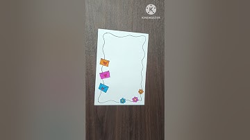 Super easy border design #shorts #borderdesigns #viral #youtubeshorts #borderdesignsforproject #diy