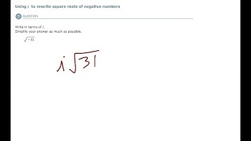 Using i to rewrite square roots of negative numbers