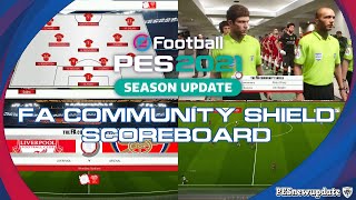 PES 2021 FA Community Shield Scoreboard by Spursfan18