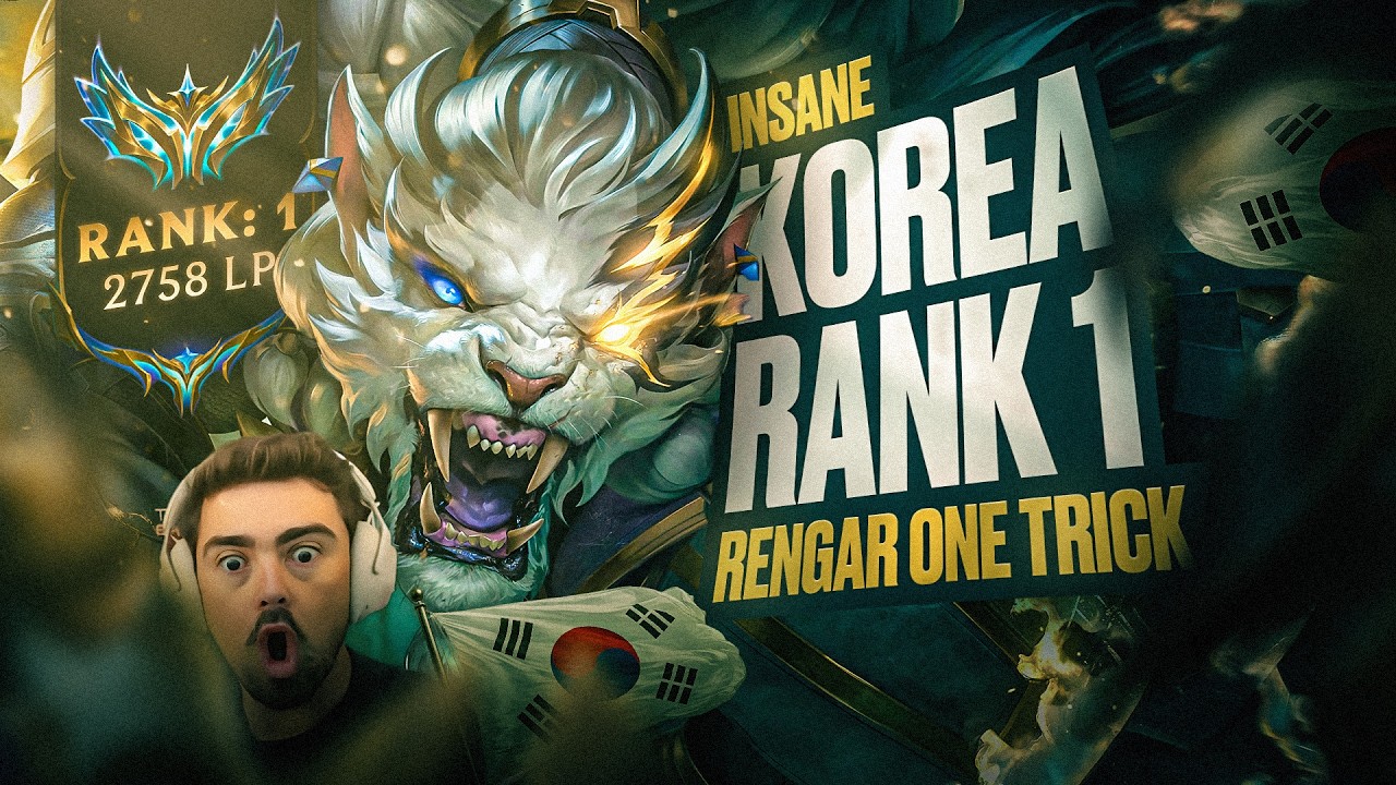 RANK 1 KOREA is a RENGAR ONE TRICK... *HE IS CRAZY*