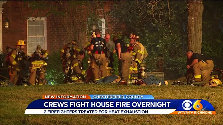 Firefighters treated for heat exhaustion during house fire