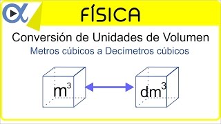 CONVERSIÓN DE UNIDADES DE VOLUMEN: metros cúbicos (m³) a decímetros cúbicos  (dm³) | Física - Vitual - YouTube
