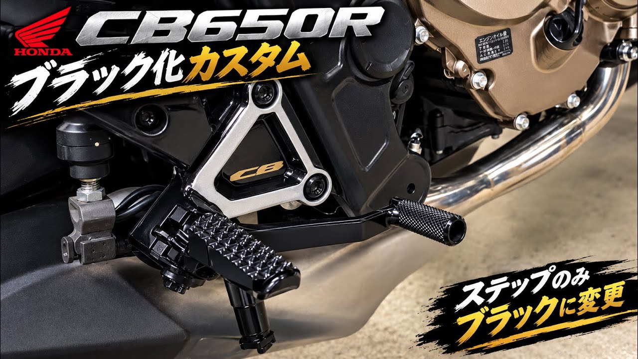 CB650R】ステップ塗装してみた。 - YouTube
