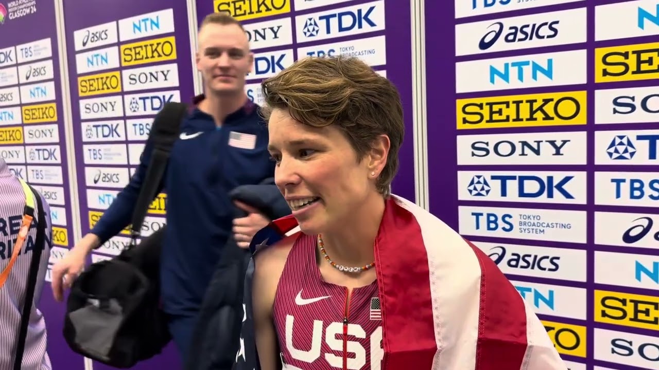 Nikki Hiltz after 2024 World Indoor silver in 1500