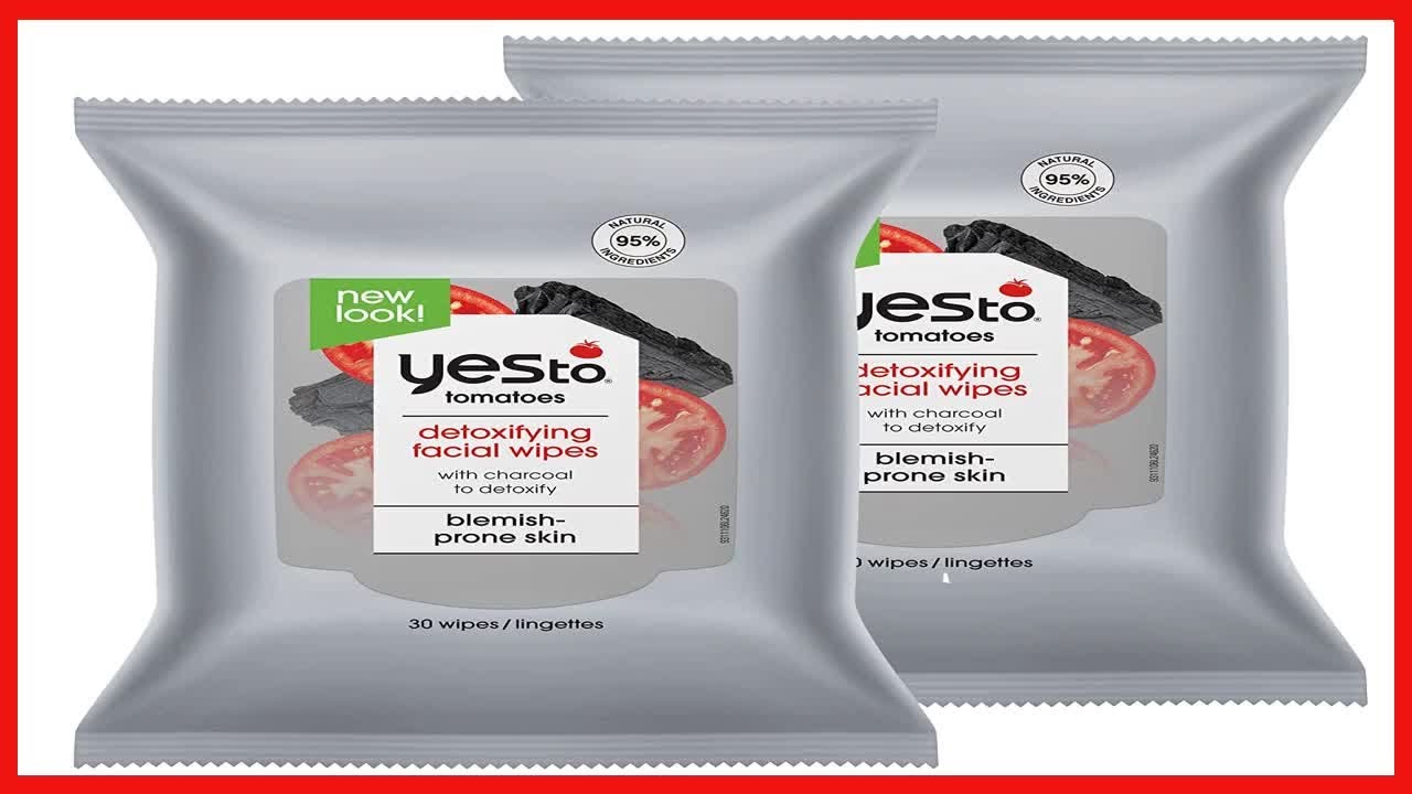 Great product -  Yes To Tomatoes Clear Skin Detoxifying Charcoal Facial Wipes, All Skin Types, Vegan