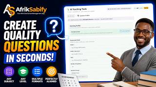Create Exam Questions in Seconds with AI | AfrikSabify Question Drafter