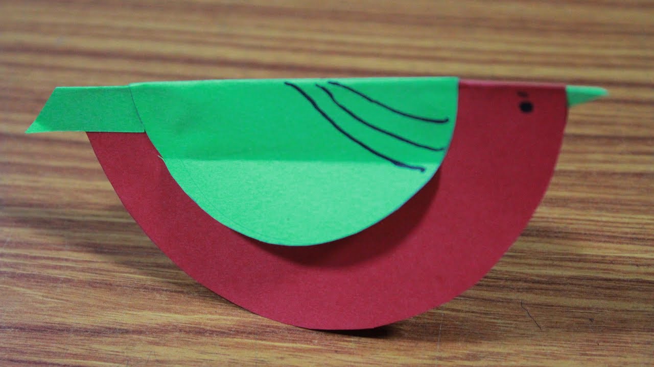 Rocking Bird Children's Crafts Paper Flowers Soundaryam YouTube