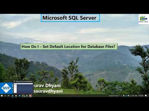 How Do I - Set Default Location for SQL Database Files.