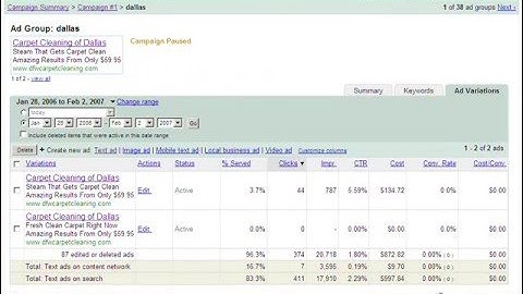 Google Adwords Basics - Split Testing