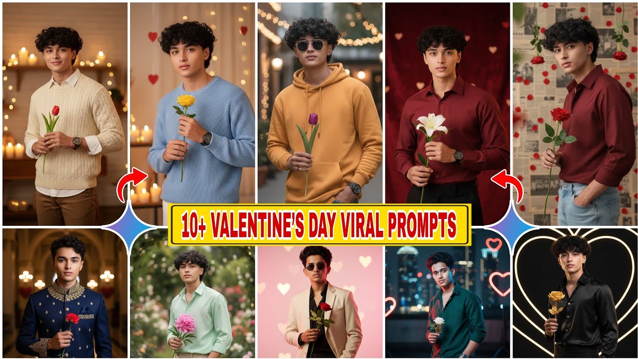 10+ VALENTINE’S DAYS Photo Editing with Gemini AI | VALENTINE'S DAY Photo 2026 - Mayank Editz 🔥