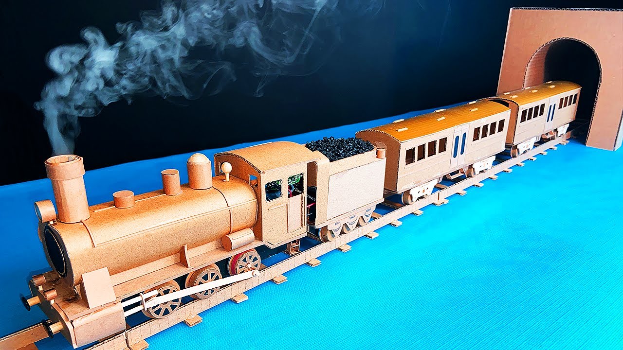 Como fazer um Trem a vapor de papelão em casa