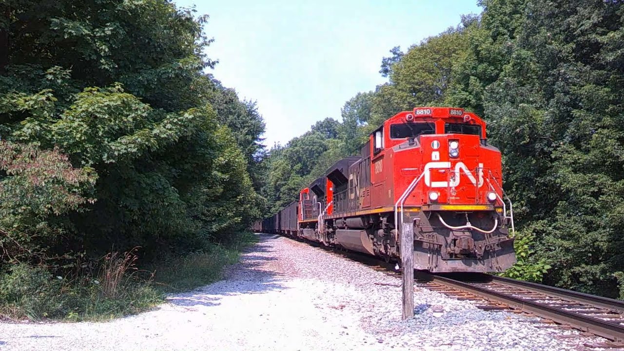 Bessemer and Lake Erie Emptie & Iron Ore train. Northbound, Southbound