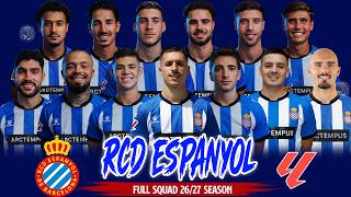 RCD Espanyol Full Squad Season 2026/27 | RCD Espanyol 26/27 | LA LIGA 2026/27