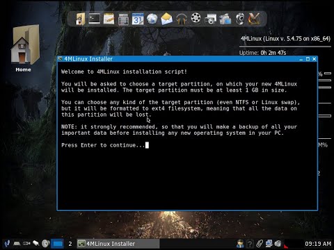 4MLinux 35.0 - Installation in VirtualBox