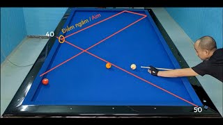 BỘ 50-GÃY VỀ ĐIỂM 10-BIDA 3 BĂNG ( 50 DIAMOND SYSTEM-BACKUP LINES TO POINT 10-3 CUSHION BILLIARDS)