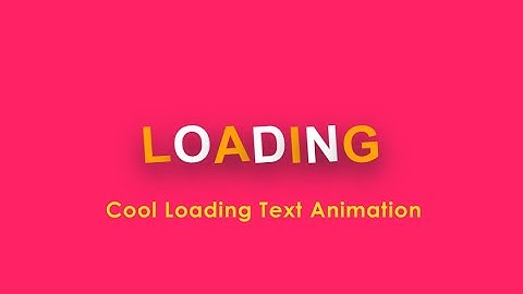 Cool Loading Text Animation | Learn to code for free with The Coder Amit Saxena (Trending Coder)