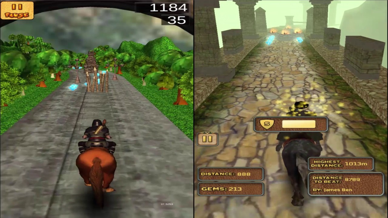 Subway Horse Run vs Temple Horse Run 3D YouTube
