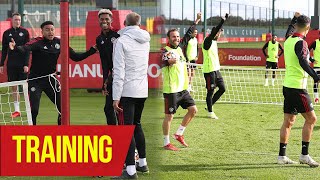 Training | Reds prepare for Everton clash | Manchester United | Ronaldo, Fernandes, Rashford, Sancho