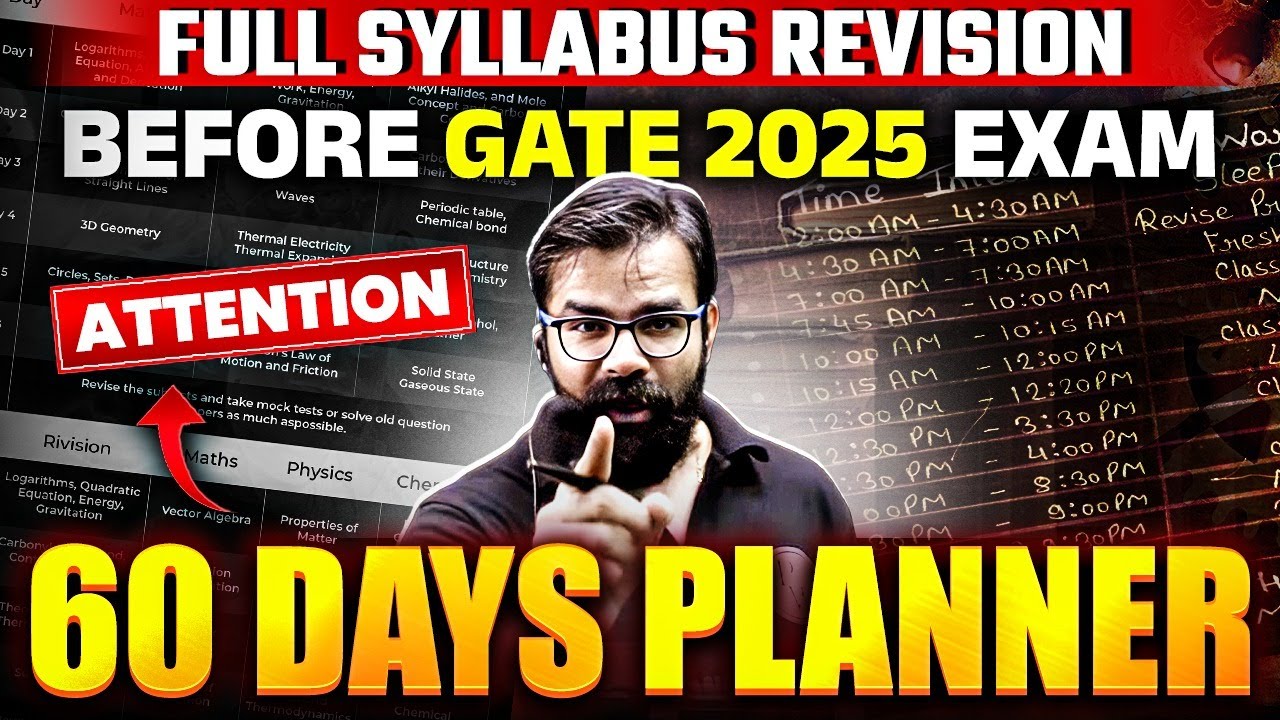 How to Revise the Entire GATE 2025 Syllabus in 60 Days | GATE 2025 Exam ...