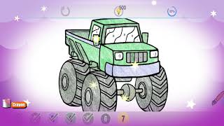 Vehicles Glitter Drawing & Oil Paint Color By Number - How To Draw Sports Cars, Trucks & Bikes screenshot 3