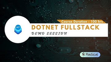 Dot Net Fullstack Training | C# | SQL SERVER | HTML5 | CCS3 | Bootstrap |Demo - Radical Technologies