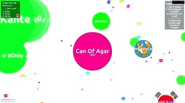 AGAR.IO - CRAZY GAMEPLAY WITH 150 BOTS (Can Of Agar)