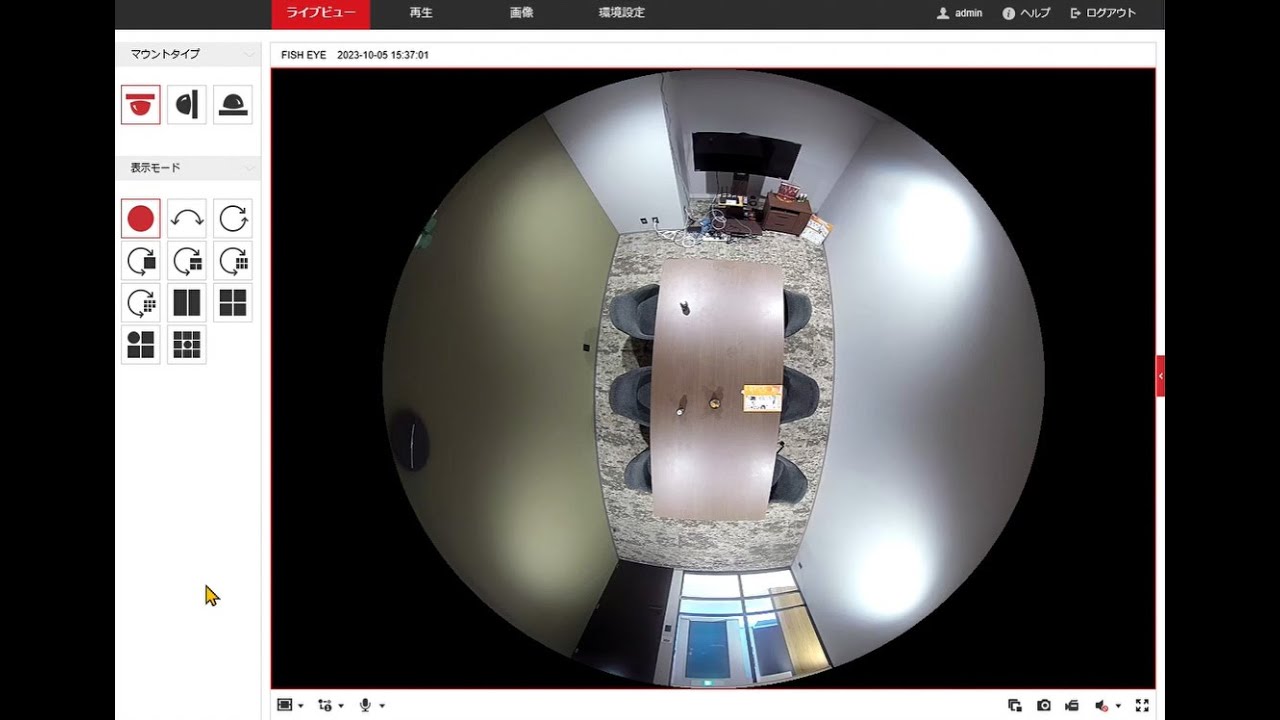 全方位フィッシュアイ（魚眼・全方位）IPカメラ B3566 ＆ パノラマ IP