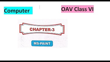 3. MS Paint  Day  1  |  OAV Class VI Computer  |  Third Chapter