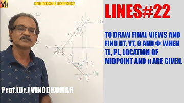 Projection of Lines - 22, Line inclined to both HP and VP, (UQ-2) by Prof.Vinodkumar
