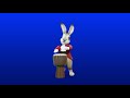 Заяц играет на инструменте Футаж Заяц играет на инструменте Футаж