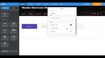 Add Horizontal Tabs Widget in Weebly