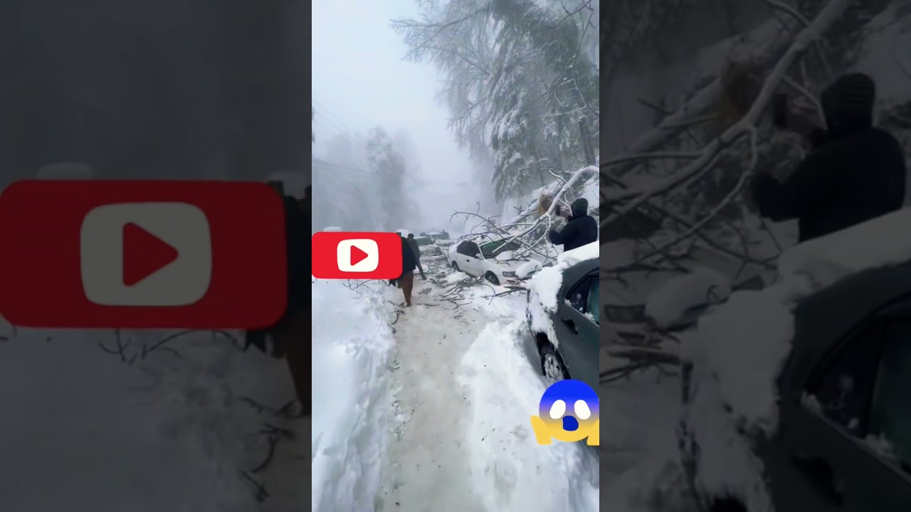 Snowfall in murree Pakistan.