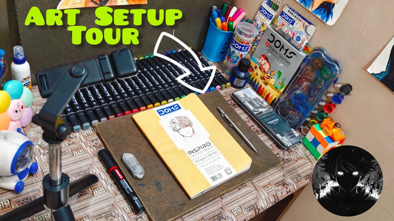 My art setup tour 🔥🔥🎉 ||My first video|| #drawing #artsetup - YouTube