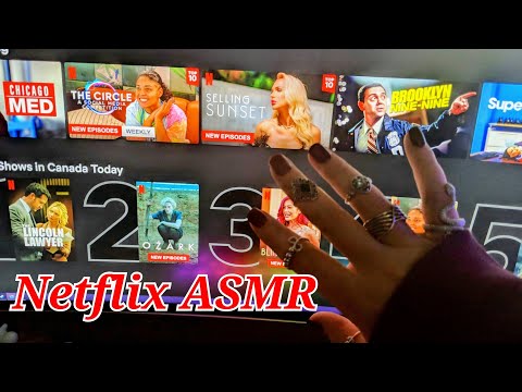 ASMR Netflix TV Tracing  (Fast tracing and tapping ASMR NETFLIX compilation)