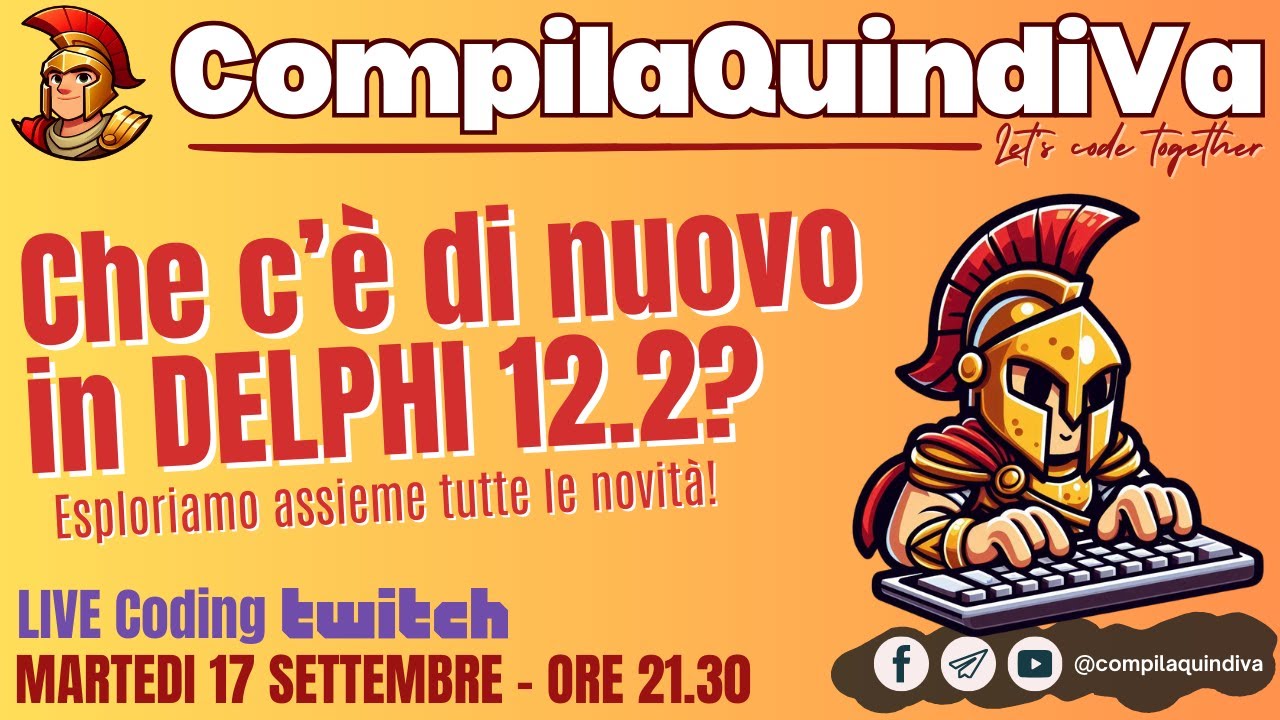 Le novità di Delphi 12.2: proviamo tutte le funzionalità in diretta! 🎉 (Live Coding)