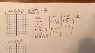 Graphing Rational Functions, #4