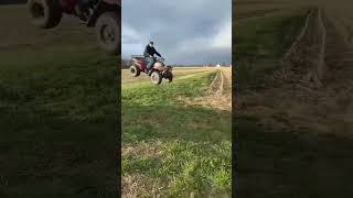 Sent that Honda a little too hard 🤣#country #automobile #honda #quad