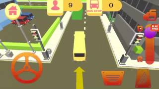 Blocky Urban City Schoolbus 3D - Android Gameplay HD screenshot 1