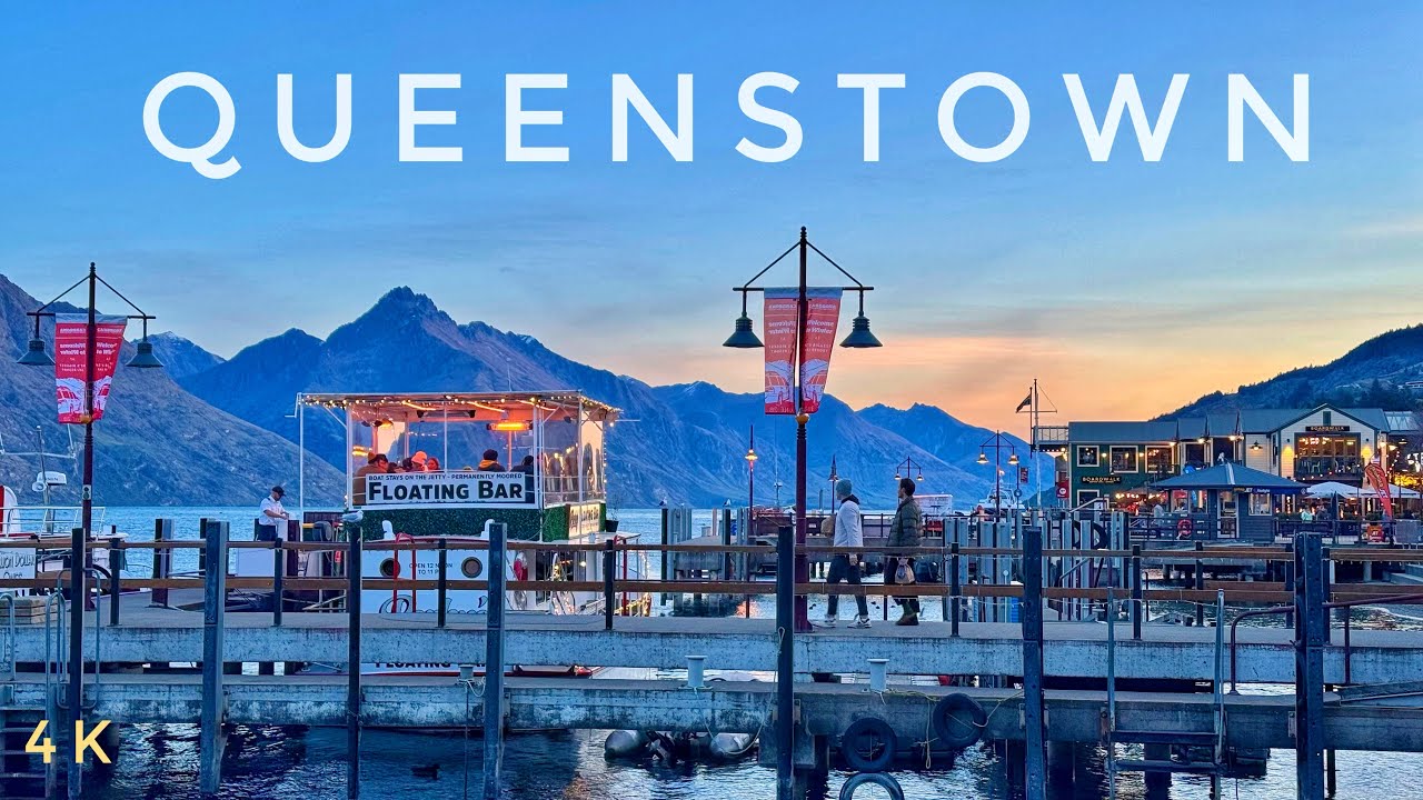 Queenstown Winter Sunset Walk 2025 | Magical Queenstown Nightlife | New Zealand Walking Tour 4K