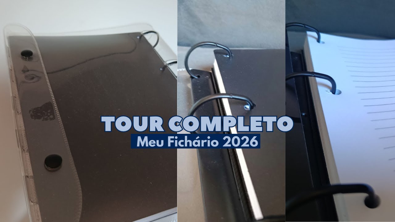TOUR COMPLETO: Meu Fichário 2026 e como vou organizar tudo!