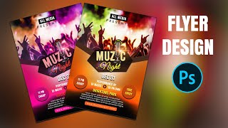 How to design a Flyer in Photoshop: MUSIC NIGHT FLYER