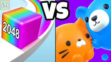 Jelly Run 2048 vs Jelly Merge 3D ✦ ASMR Gameplay Android iOS • 2048 Number Merge And Drop Games