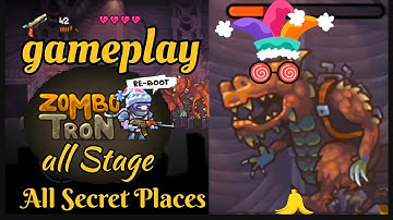 ZomboTron Re-Boot Gameplay💥🔫 Boss fight 😅😂 💥💥💥(All Secret Places)