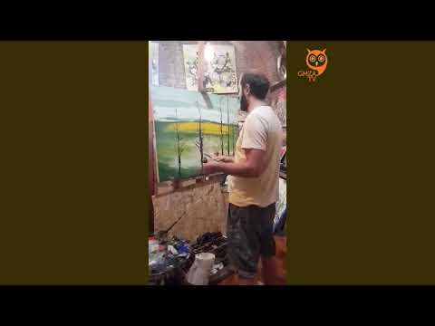 ფერწერული ტილოს წერის პროცესი